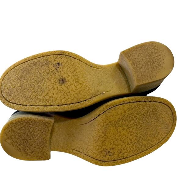 Sam Edelman lace up boots black suede and smooth leather Rubber gum sole size 9 - Picture 7 of 8